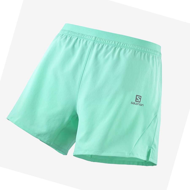 Pantalones Cortos Salomon CROSS 5'' Hombre Verde Menta | 42937-NWCZ