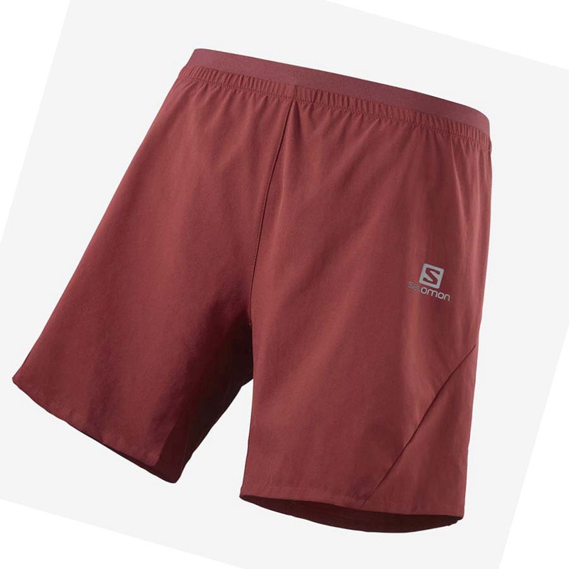 Pantalones Cortos Salomon CROSS 7'' Hombre Rojas | 52684-ZGRP