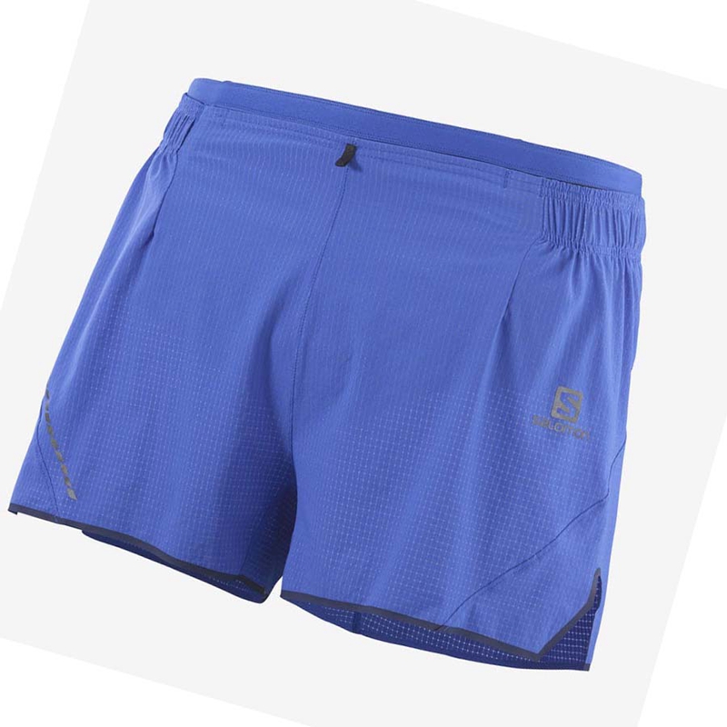 Pantalones Cortos Salomon SENSE AERO 3'' Hombre Azules | 29751-UZNX