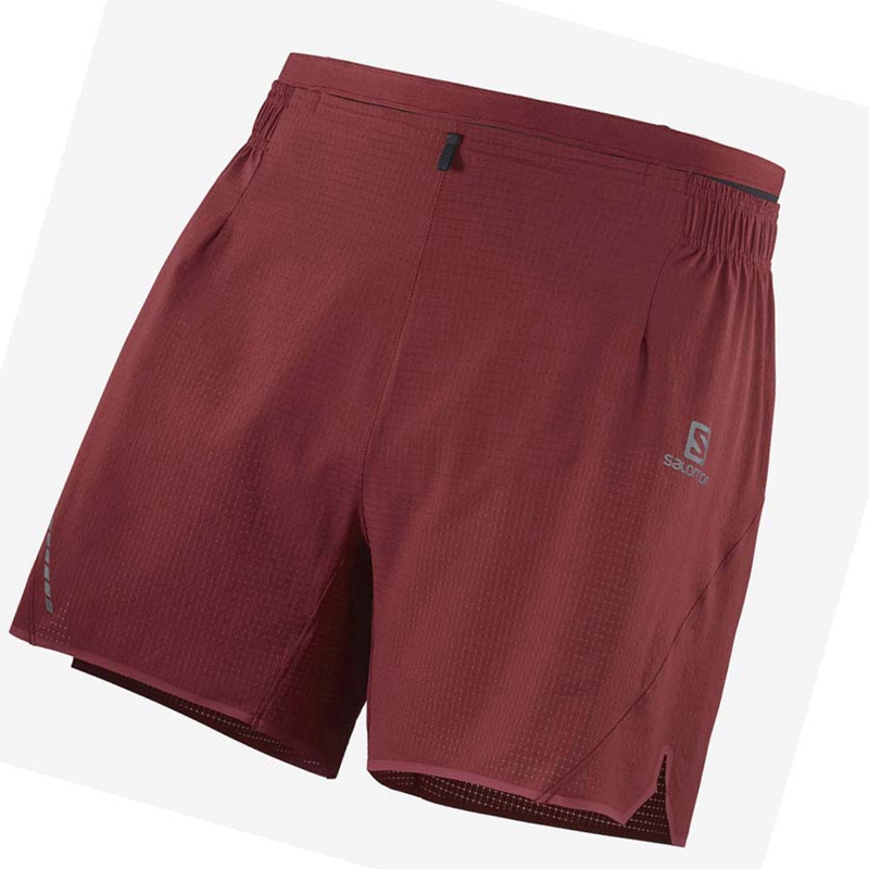 Pantalones Cortos Salomon SENSE AERO 5'' Hombre Rojas | 53790-JVDQ