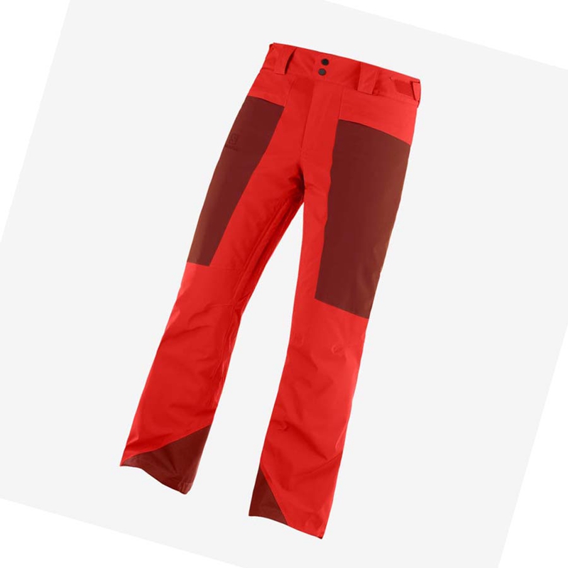 Pantalones De Esquí Salomon BRILLIANT Hombre Rojas | 73956-XTIU