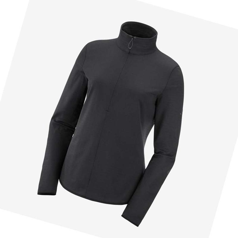 Sudadera Con Capucha Salomon ESSENTIAL LIGHTWARM Mujer Negras | 04985-VPRX