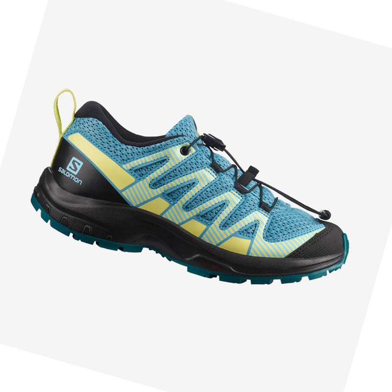 Zapatillas De Trail Running Salomon XA PRO V8 Niños Azules | 84590-FIZR