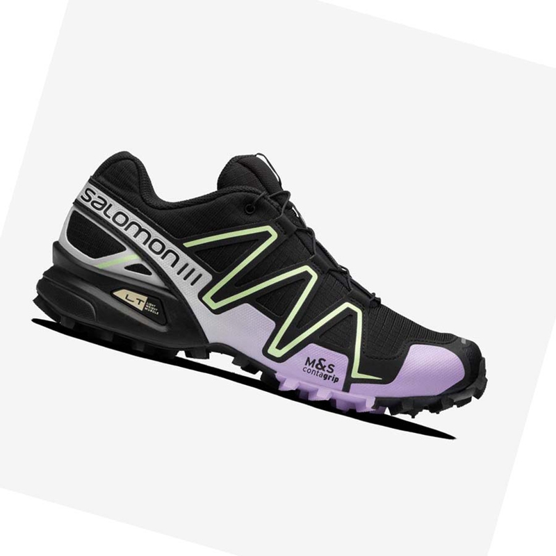 Zapatillas Salomon SPEEDCROSS 3 Mujer Negras Moradas | 29150-WNEL