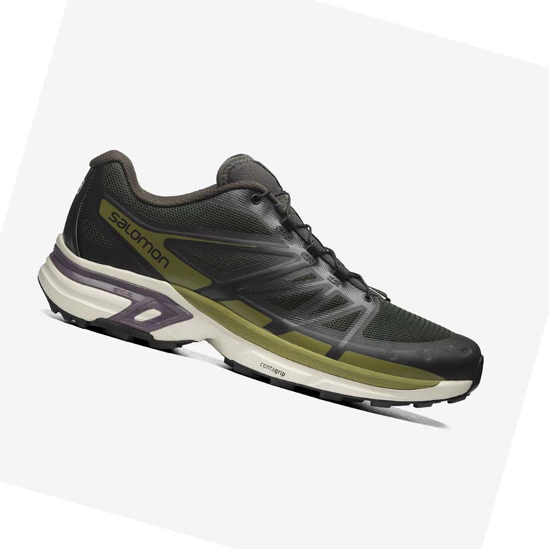 Zapatillas Salomon XT-WINGS 2 Hombre Negras Verde Oliva | 75023-BPAN