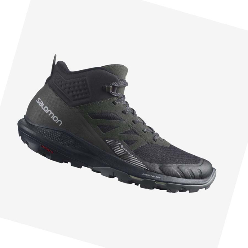 Zapatos De Senderismo Salomon OUTPULSE MID GORE-TEX Hombre Negras | 29704-UVFN