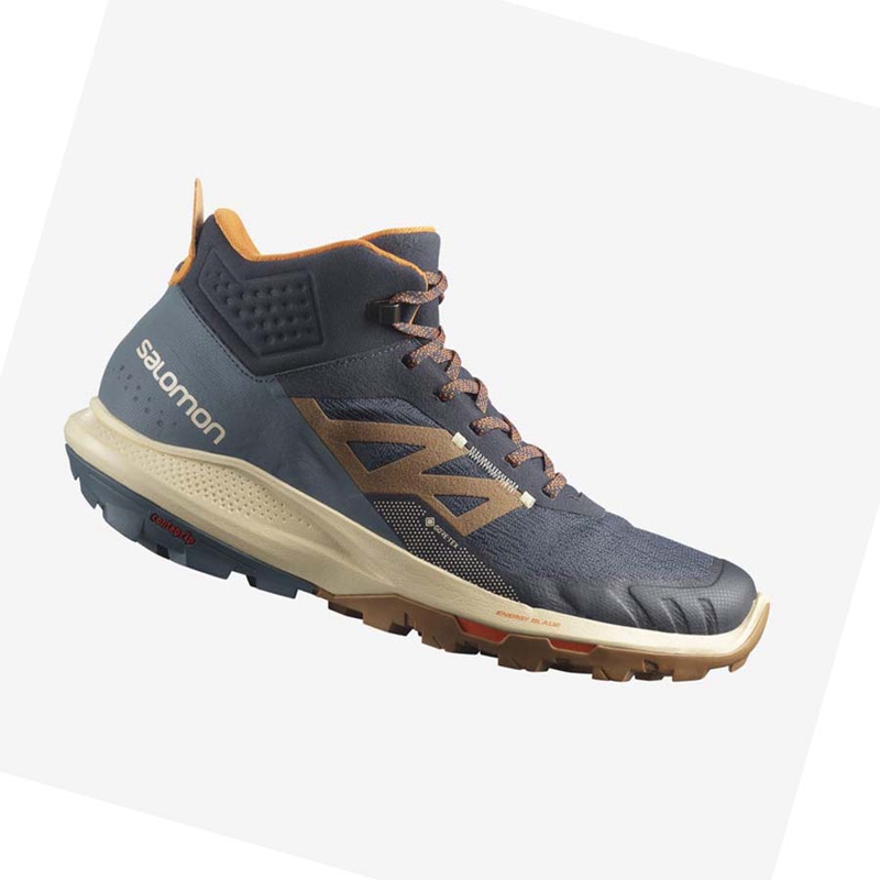 Zapatos De Senderismo Salomon OUTPULSE MID GORE-TEX Hombre Gris | 80375-ZUDK