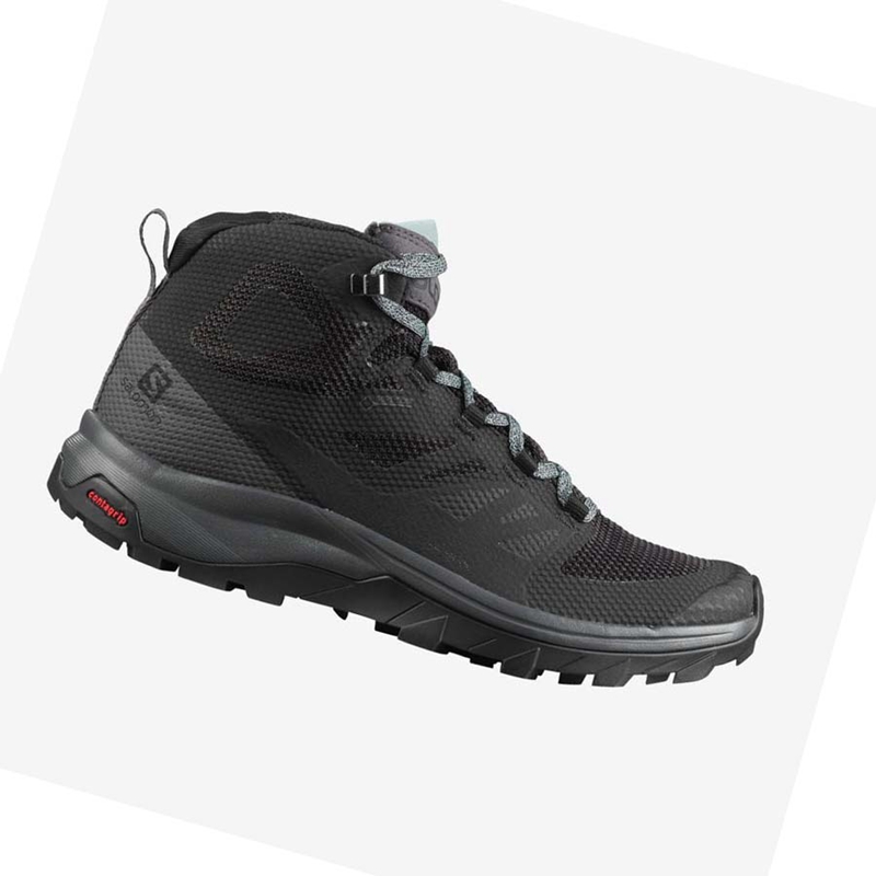 Zapatos De Senderismo Salomon WoOUTLINE MID GORE-TEX Mujer Azul Marino | 04532-OGDC