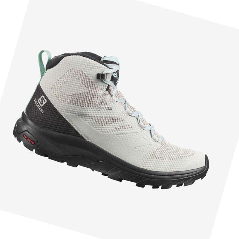 Zapatos De Senderismo Salomon WoOUTLINE MID GORE-TEX Mujer Beige | 58693-GTUJ