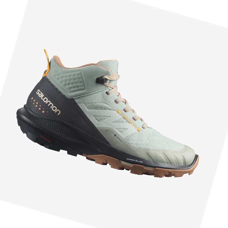 Zapatos De Senderismo Salomon WoOUTPULSE MID GORE-TEX Mujer Verde Menta | 85304-KXHE